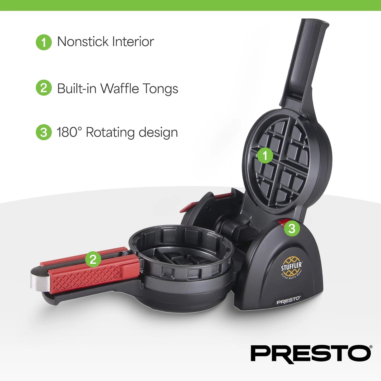 Stuffler Electric Stuffed Waffle Maker, 03512