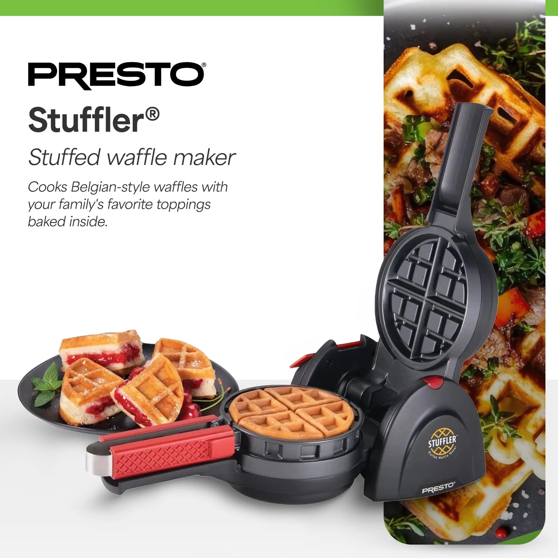 Stuffler Electric Stuffed Waffle Maker, 03512
