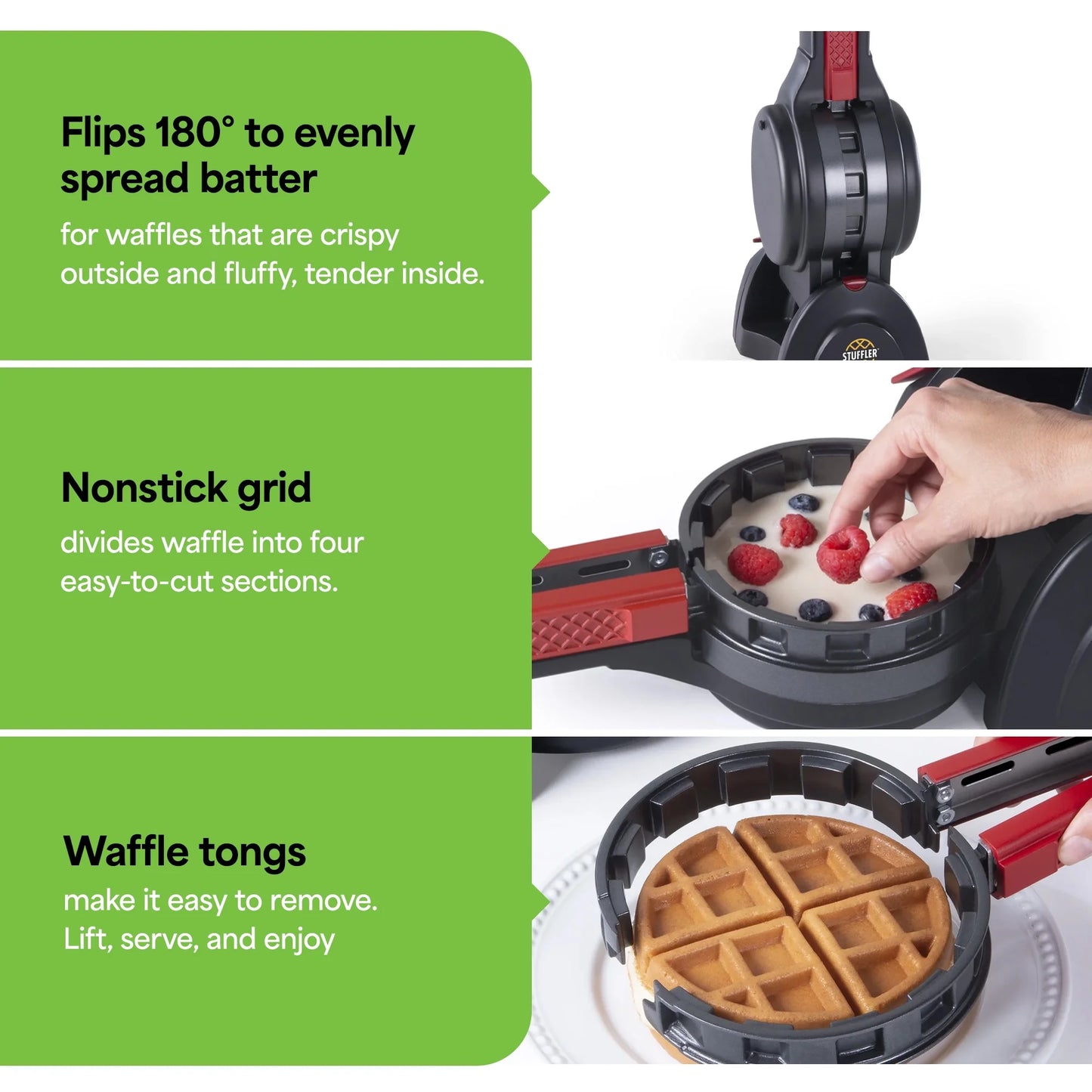 Stuffler Electric Stuffed Waffle Maker, 03512