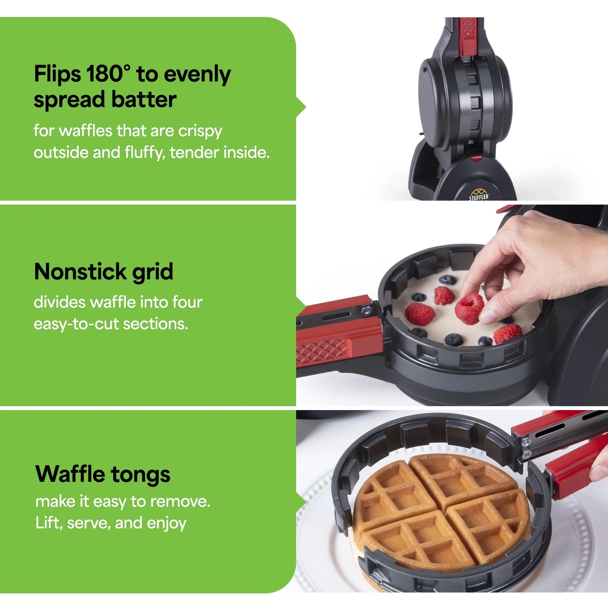 Stuffler Electric Stuffed Waffle Maker, 03512